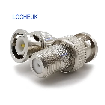 

Hot sale 10/5/2/1pcs BNC Male Plug to F Female Jack Adapter RF Coaxial Connector Coupler Adapters CCTV Camera