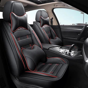 

Full Coverage PU Leather car seat cover flax fiber auto seats covers for lada largus priora samara vesta xray