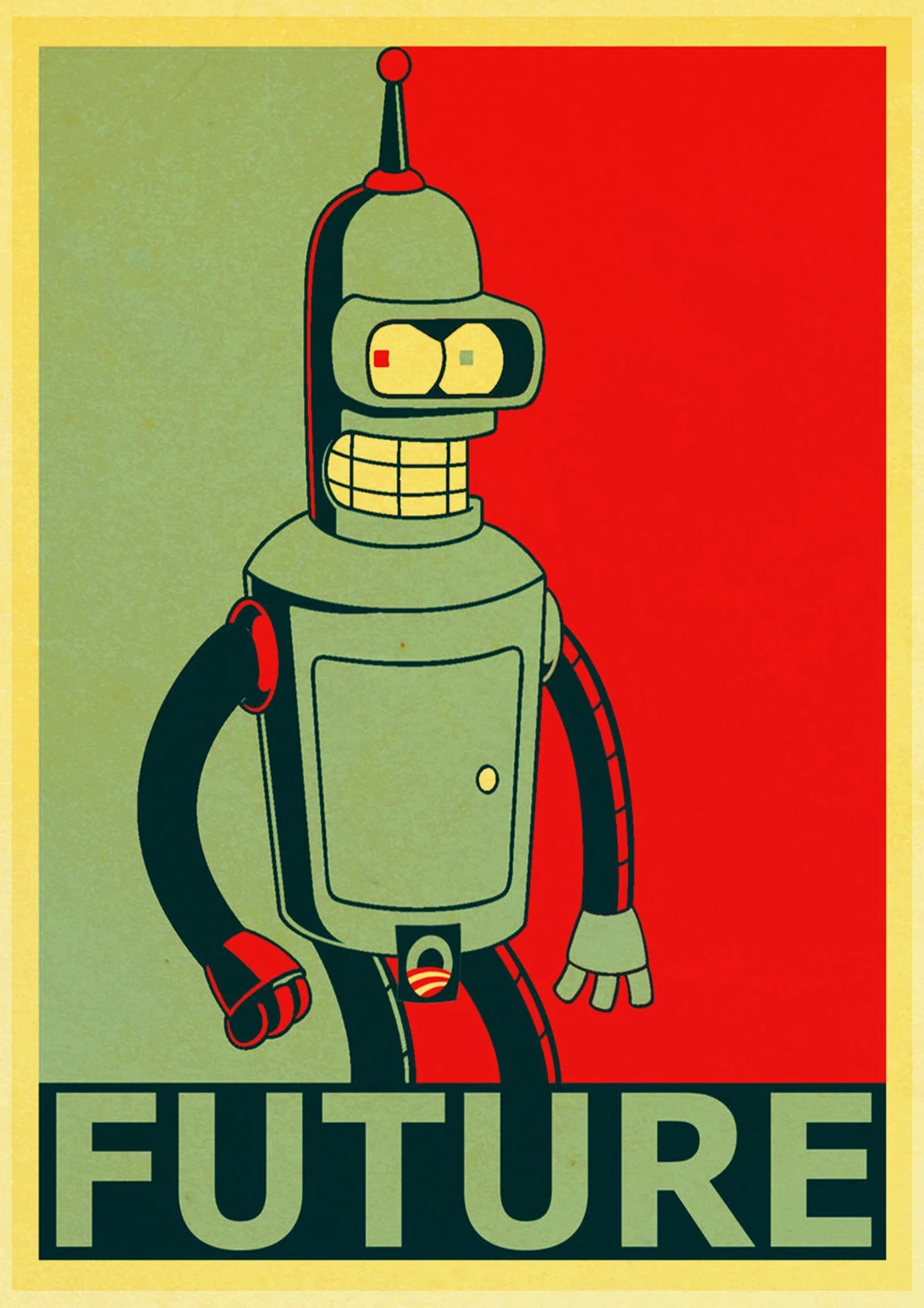 Винтажный мультфильм аниме Futurama Ретро плакат крафт-бумага печатные настенные плакаты для домашнее барное кафе Наклейка на стену в комнату - Цвет: E053