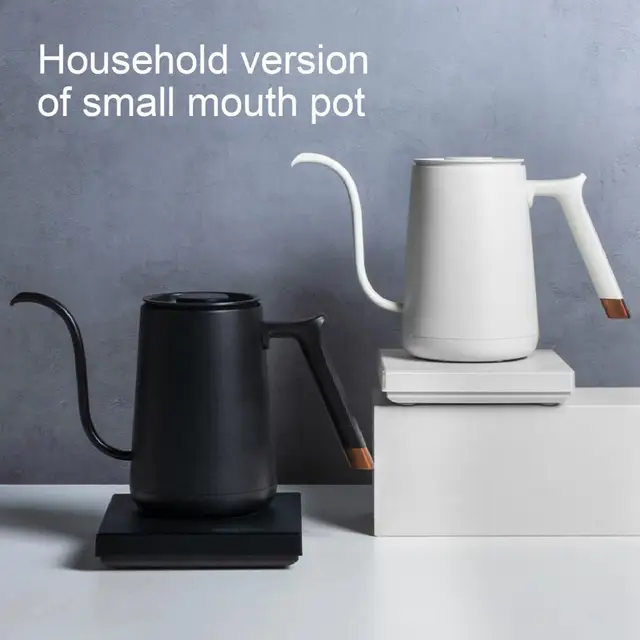 80% S 600 Ml/800 Ml Rozsdamentes Acél Elektromos Vízforraló Hosszú Szájjal És Keskeny Szájjal, Kávéfőző, Tea Hőmérséklet - Image 2