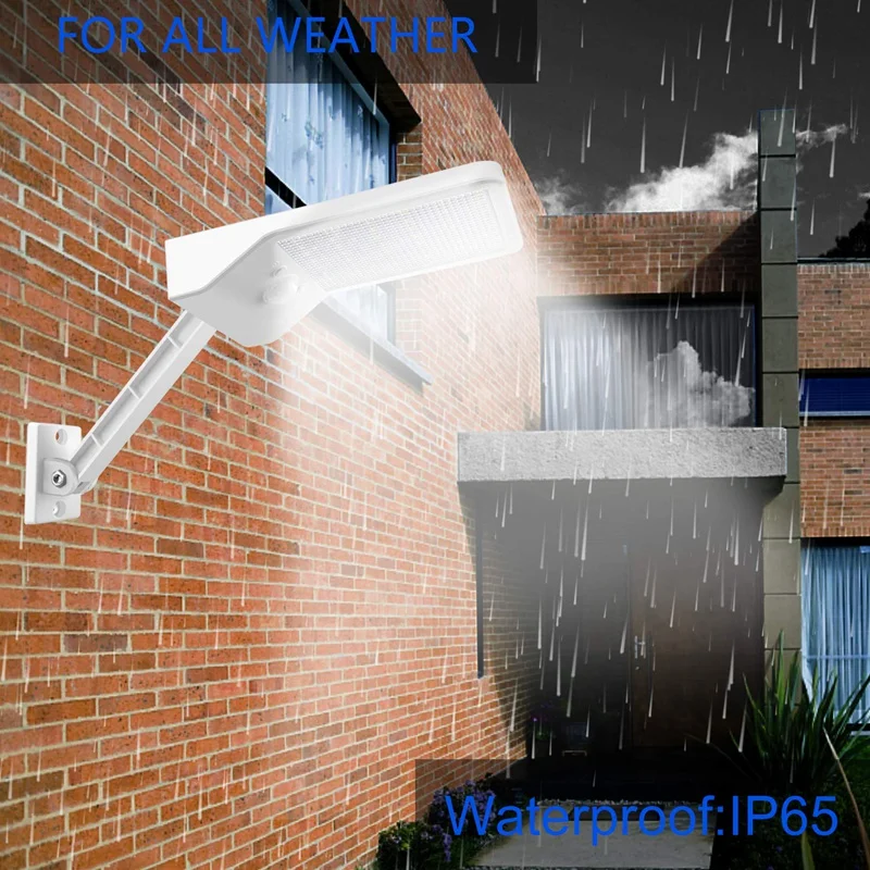 48 Led Remote Solar Lights Adjustable Angle Security Night Light Wireless Motion Sensor Remote Control and 3 Lighting Modes with