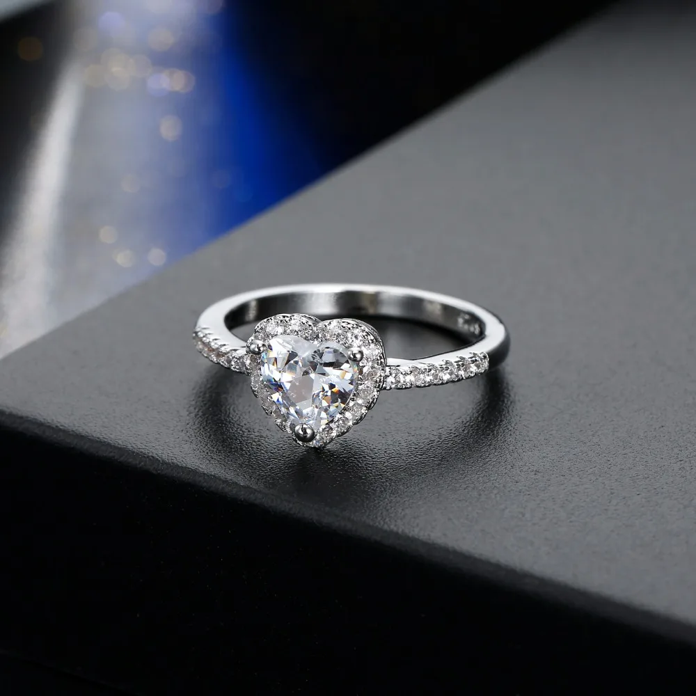VKME модное кольцо с кристаллом ажурная Корона Серебряное Кольцо женское кольцо ювелирные изделия