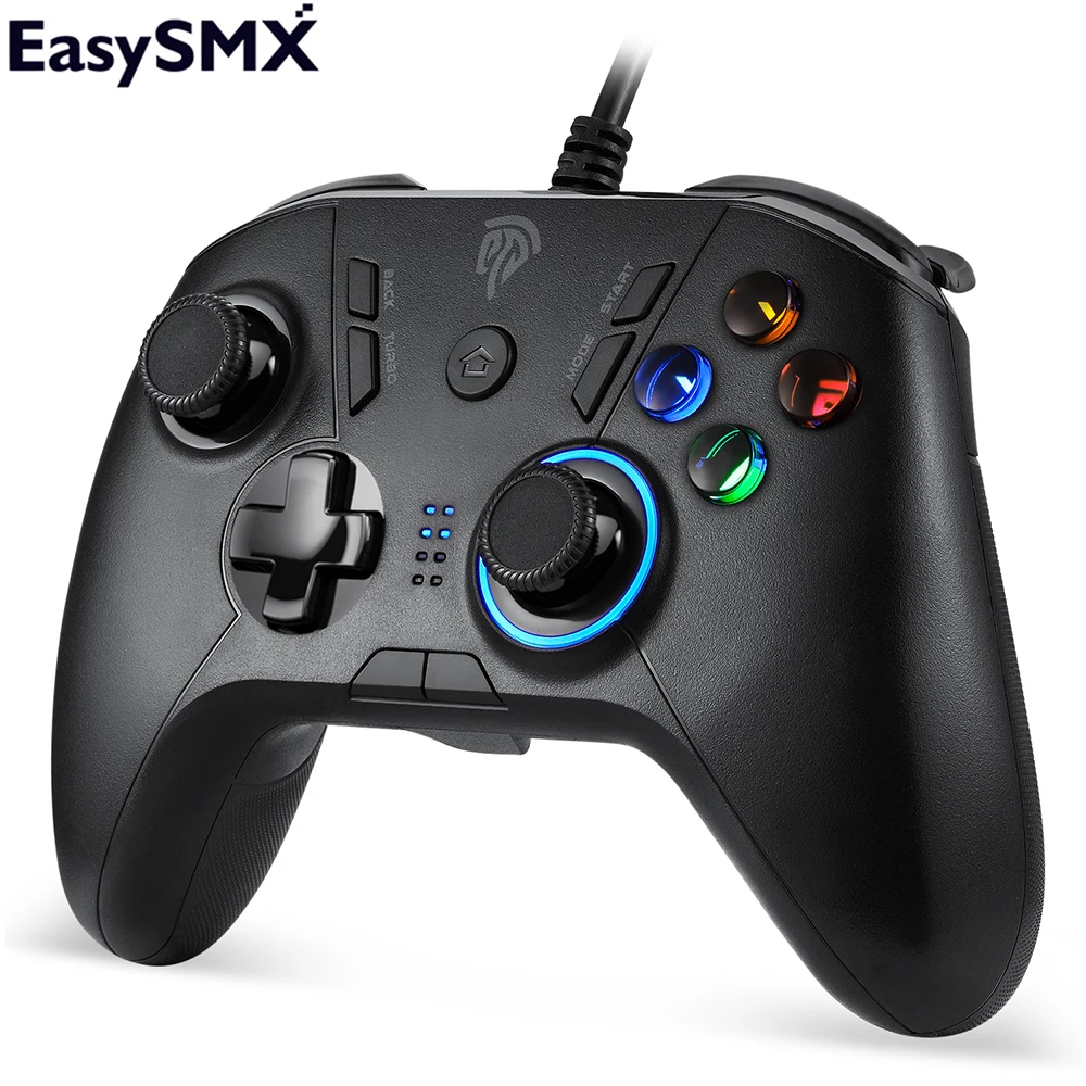 

EasySMX SL-9111 Wired Joystick Gamepad For PC Android TV Box Vibration Game Controller For PC Computer Win10 Android TV Box