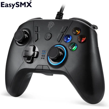 

EasySMX SL-9111 Wired Joystick Gamepad For PC Android TV Box Vibration Game Controller For PC Computer Win10 Android TV Box