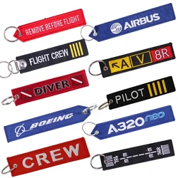 Remove Before Flight Keychain for Aviation Gifts motorcycle Embroidery OEM Key chain keyring Crew Key Fob Key Tags Label llavero