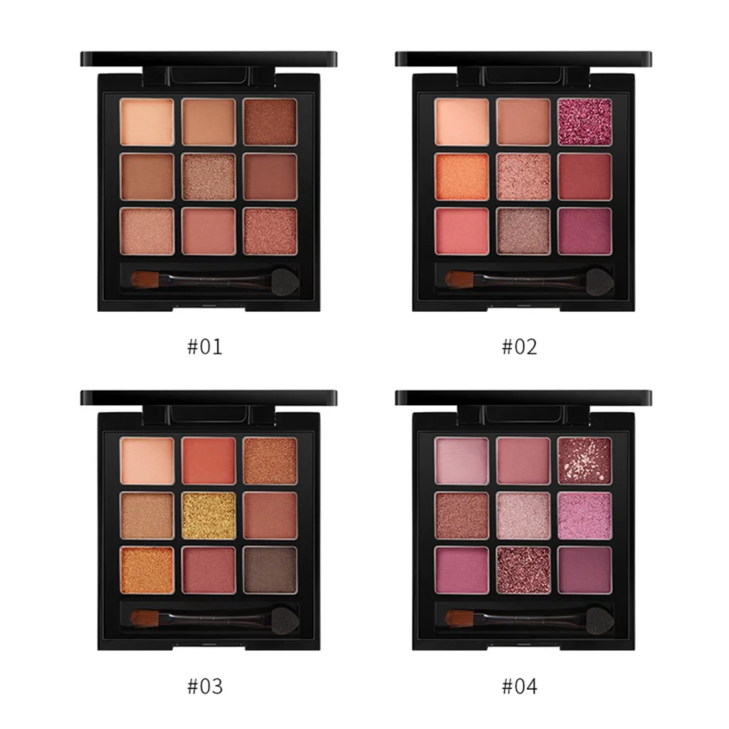 Beauty make up maquiagens Trend Flash матовый жемчуг поляризованные тени для век клавиатура кончик пальца 9 цветов тени для век тены для женщин