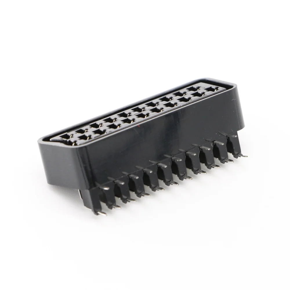 10 шт. CS-108 21Pin никелированный женский SCART разъем