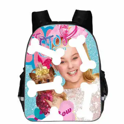 Серебристый JoJo Siwa рюкзак для девочек с принтом горячая распродажа 16 дюймов детские школьные сумки Подростковая сумка для книг качественные Подарки на день рождения сумки - Цвет: Серебристый