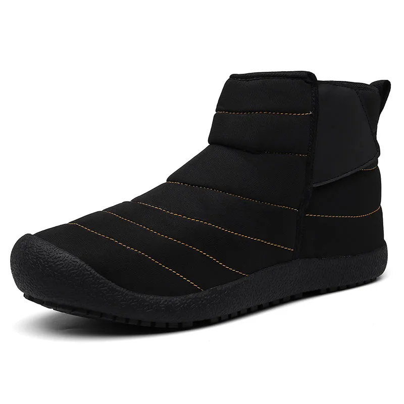 Г., модные зимние мужские ботинки теплые удобные зимние ботинки на меху водонепроницаемые рабочие ботинки повседневные уличные Ботильоны размер 46 - Цвет: Black