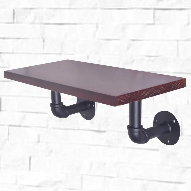 

2Pcs Wall Mounted Iron Pipe Shelf Bracket Floating Shelf Holder Home Industrial Style SNO88