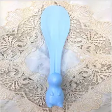 Супер милая одноцветная ложка для риса с кроликом, оригинальная Вертикальная пластиковая ложка для риса, антипригарная ложка для риса, подарок для дома