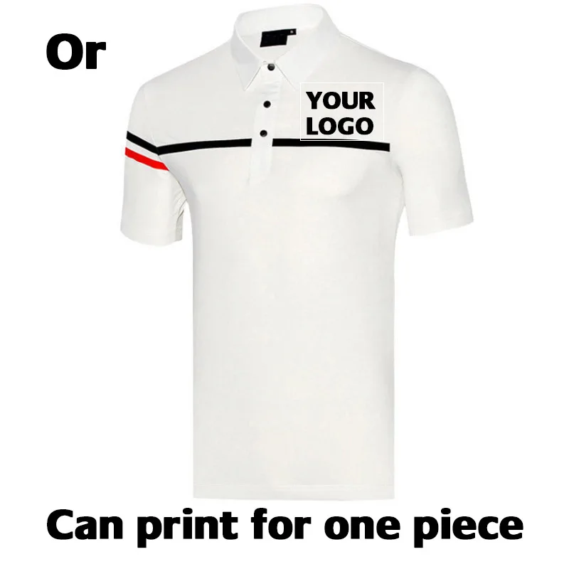 AYANWAY индивидуальные мужские рубашки для гольфа летние дышащие эластичные качественные спортивные рубашки мужские теннисные рубашки логотип печать имя