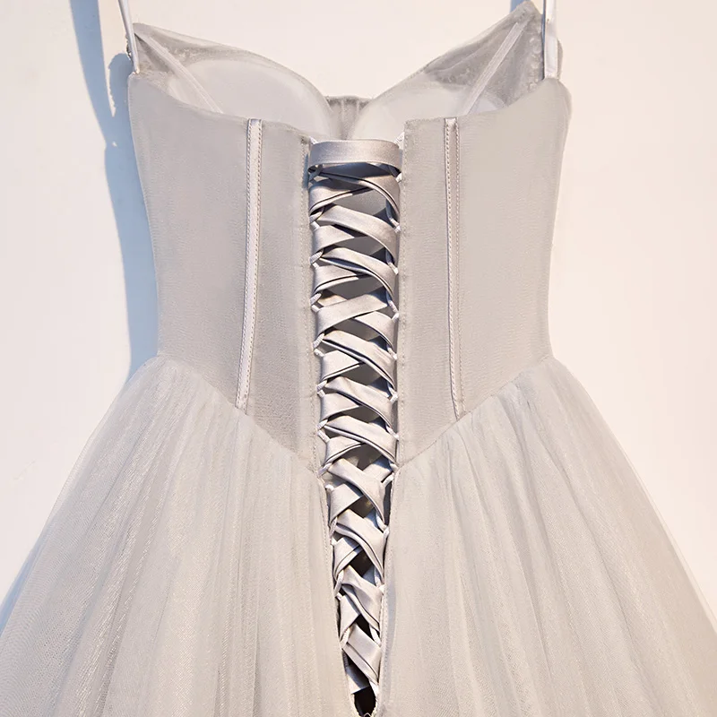 Милое вечернее платье; Robe De Soiree; высокое качество; серебристо-серый тюль с блестками; вечерние платья; длинное платье; vestido de festa