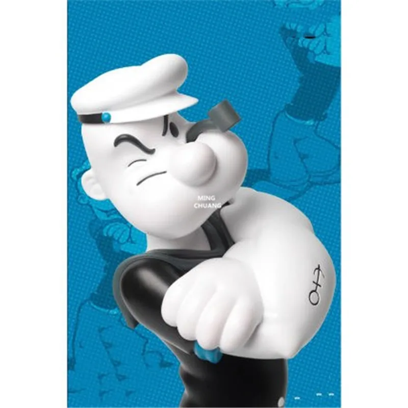 23 "мультфильм Popeye The Sailor Achromatic Edition модный Рождественский подарок ПВХ фигурка Коллекционная модель игрушки коробка 60 см V1222