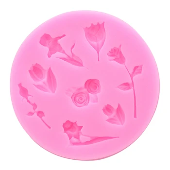 

Flower And Leaf Silicone Molds Cake Fondant Decorating Tools 3D Craft Candy Fimo Clay Chocolate Gumpaste Moulds Baking Tools