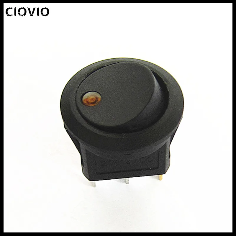 CIOVIO 20 шт. 20A 12 в водонепроницаемый spst переключатель Светодиодный точечный светильник для автомобиля лодки круглый Кулисный Переключатель ВКЛ/ВЫКЛ SPST