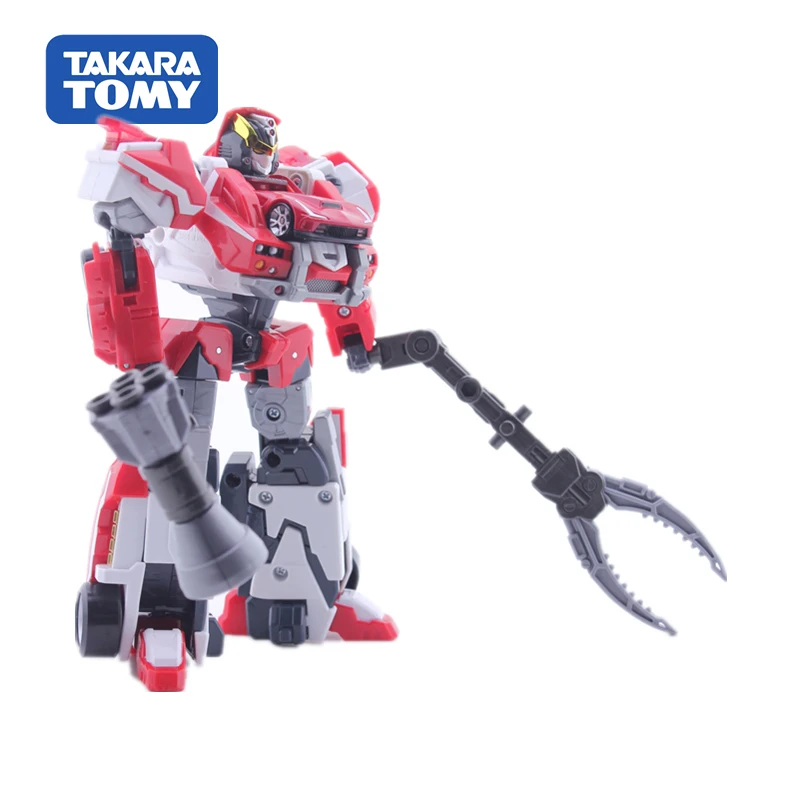 Takara Tomy Tomica экшн-фигурка скорость спасательная Детская кукла игрушки трансформация красный робот 01MK2 пляжный мотоцикл