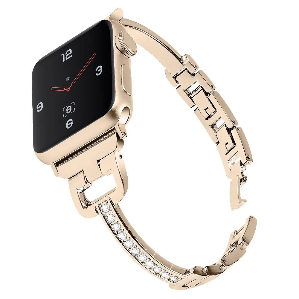 Ремешок из нержавеющей стали для Apple watch 6 band 38 мм 42 металлический браслет iwatch 44 40