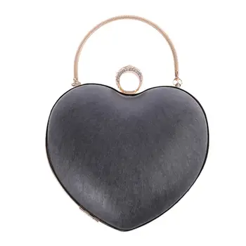 

THINKTHENDO Heart Shape Metal Round Box Purse Frame Handles for DIY Handbag Evening Bag Accessories 2020