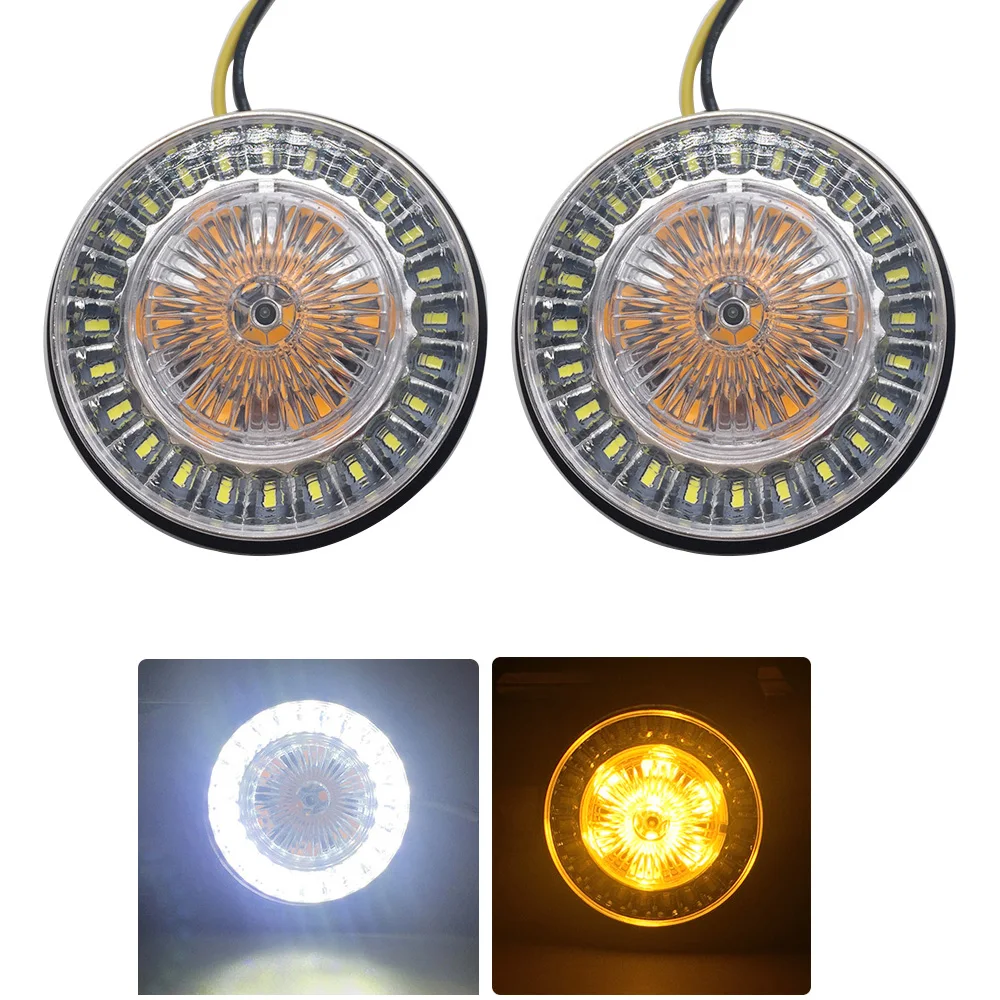 2x Wihte and Yellow 2 шт пуля 1157 светодиодный светильник светодиодный указатель поворота панель для Harley Sportster 883 1200 XL Softail Dyna 11-17 Touring Tri Glide - Цвет: 2x Wihte and Yellow
