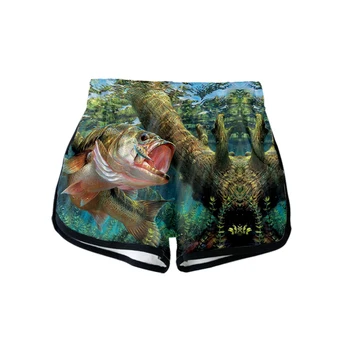

2019 New Style Underwater World Creature Fish Colorful 3D print Summer Women Casual Cute girl Hot Sale Sexy Shorts Clothes