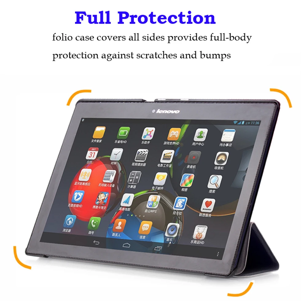 Ультратонкий чехол для lenovo tab 10 TB-X103F Tab 2 A10-70 Tab 2 A10-30 Tab3 10 Plus Tab3 10 бизнес 10," планшет чехол