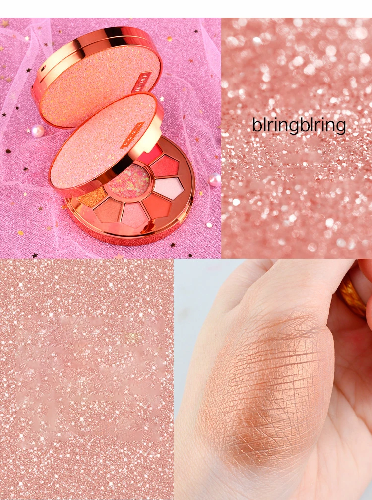 Bling Eyes Cosmetic 11 Colors Twilight Eyeshadow Makeup Palette Shimmer and Glitter Powder Matte Eye shadow Beauty Makeup