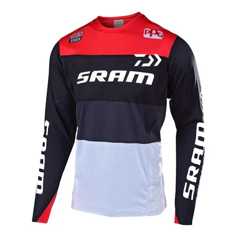 Новая мотоциклетная Джерси для Skyline Air MTB DH MX велосипедная одежда SRAM Джерси быстросохнущая ледяная на ощупь