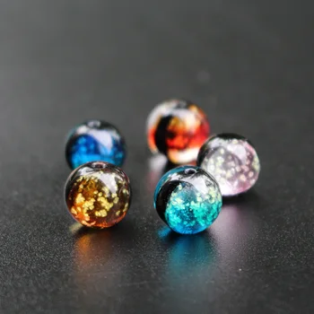

10pcs/Lot 8mm 10mm 12mm Luminous Lampwork Beads Double Colored Multi-color Color for Jewelry Making