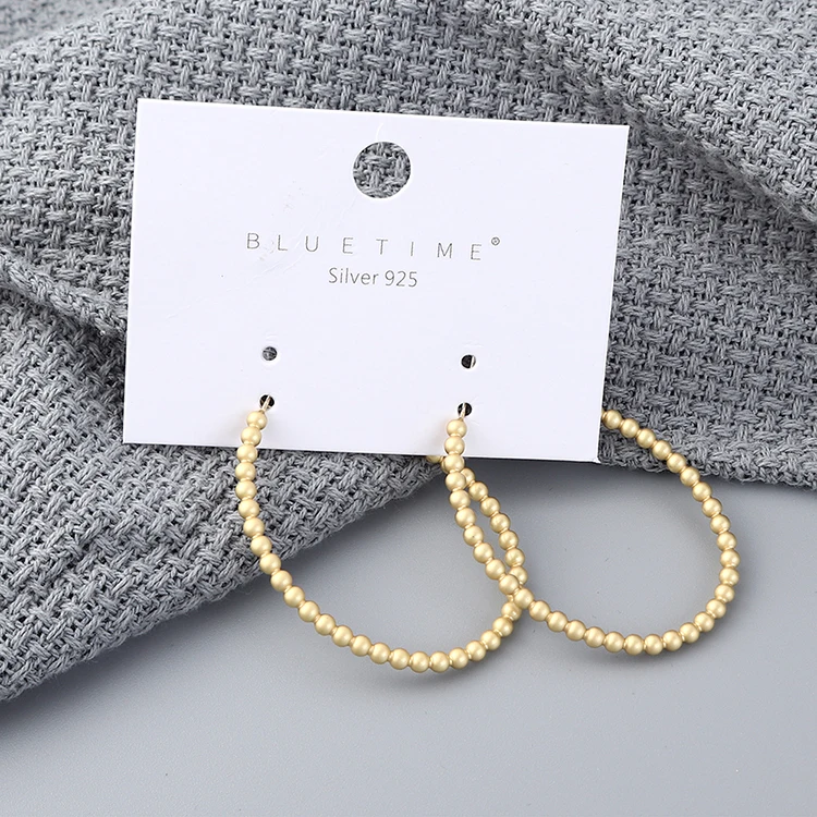 TONGKWOK Bohemia Exaggeration Dangle Earrings For Women Silk Thread Tassel Metal Long Chandelier Earrings #138874