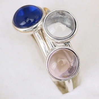 

Authentic 925 Sterling Silver Ring Poetic Droplet Rings With Crystal For Women Wedding Party Gift Fine Jewelry