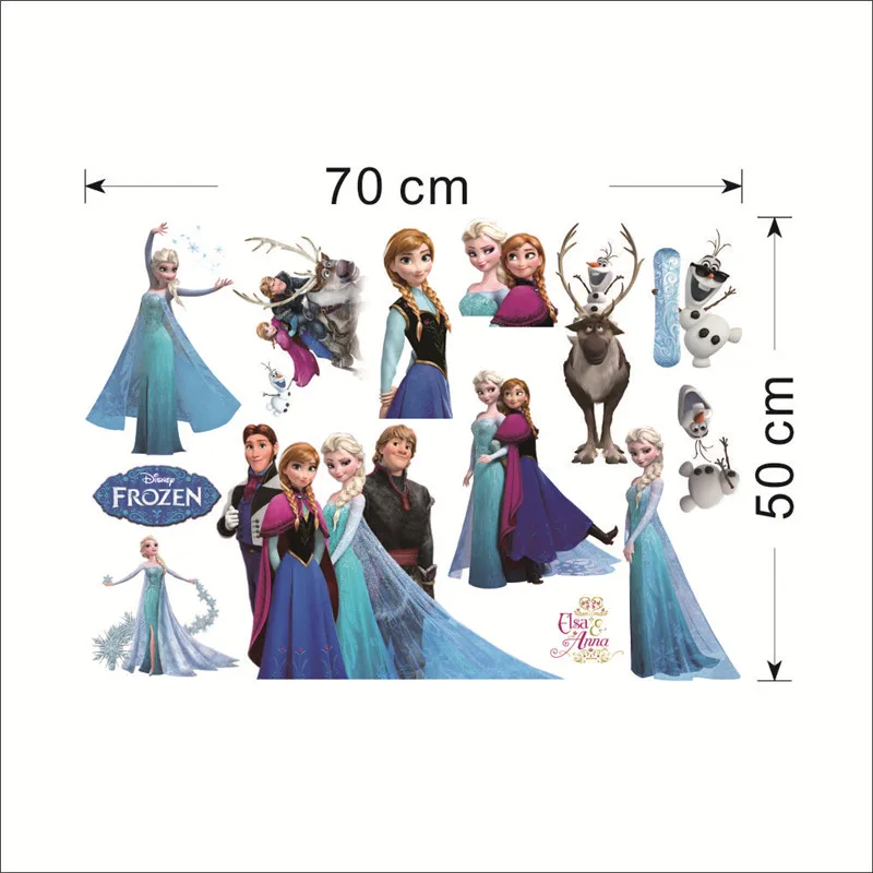 3D Frozen cartoon wall stickers for children’s room, kindergarten bedroom wall decoration movie posters