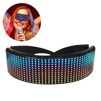 

LED Bluetooth Luminous Glasses Full Color LED Display Smart Glasses with APP Connected Control for Christmas Halloween Party