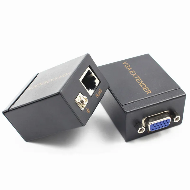 1 пара 60 м VGA HDB15 сетевой расширитель сигнала к Lan RJ45 наполнитель Ethernet 1080P передатчик приемник для ПК видео передачи