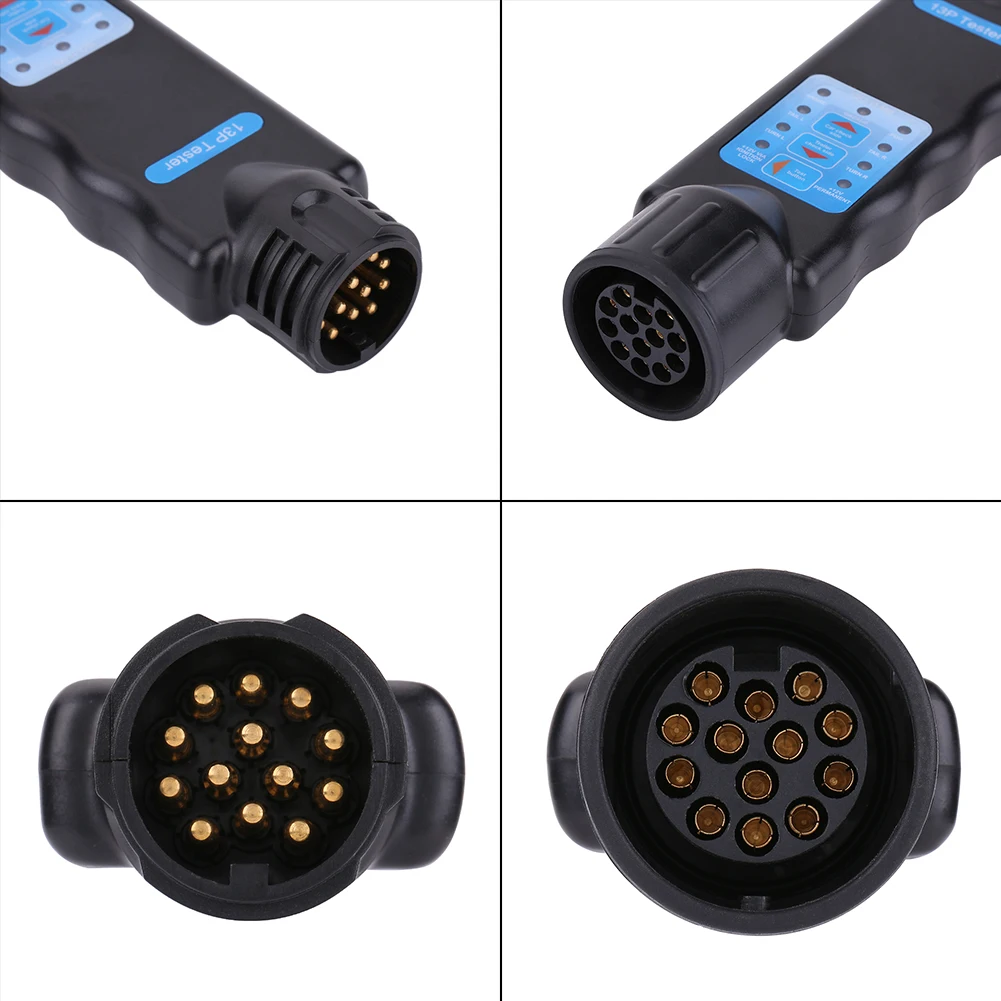 12V 13 Pin Светодиодный свет электрический кабель цепи гнезда штепсельной вилки с светодиодный Индикаторы подходит для Автомобильное устройство прицепа фаркоп буксировочный трос