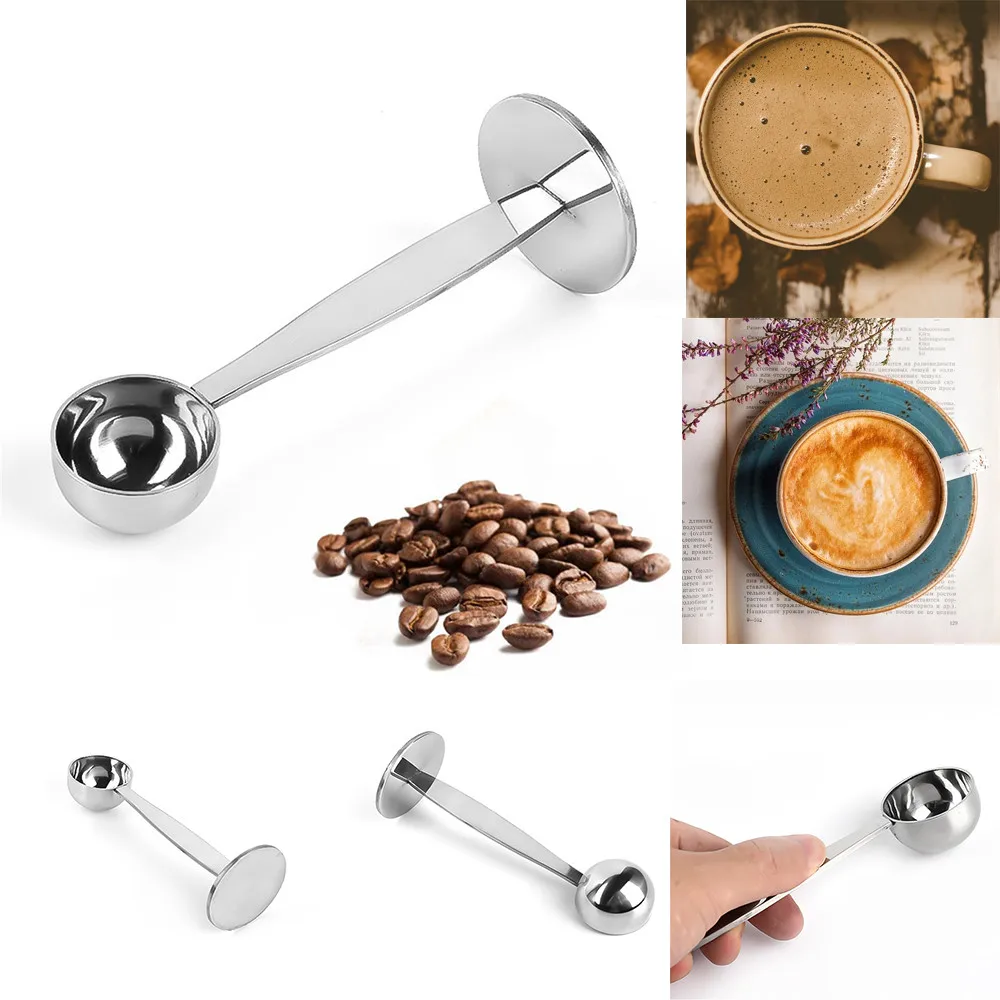 304 Stainless Steel Stand Coffee Powder Measuring Tamper Spoon