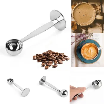 

304 Stainless Steel Stand Coffee Powder Measuring Tamper Spoon Coffeeware Coffee & Tea Tools Coffee Tampers