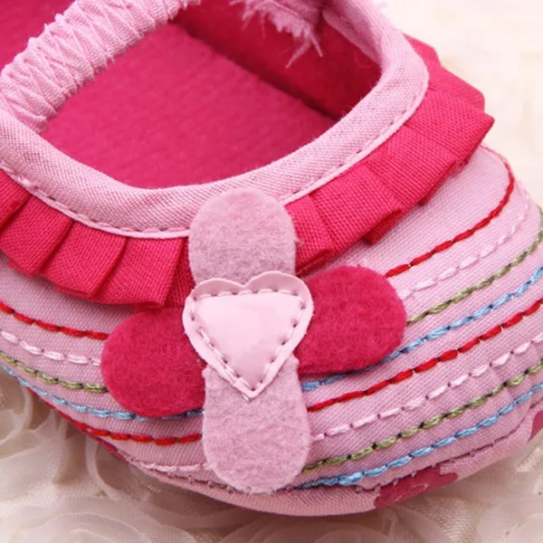 0-12M Sweetborn Baby Girls Цветочные гофрированные туфли детские, с мягкой подошвой детская кроватка Первые ходунки