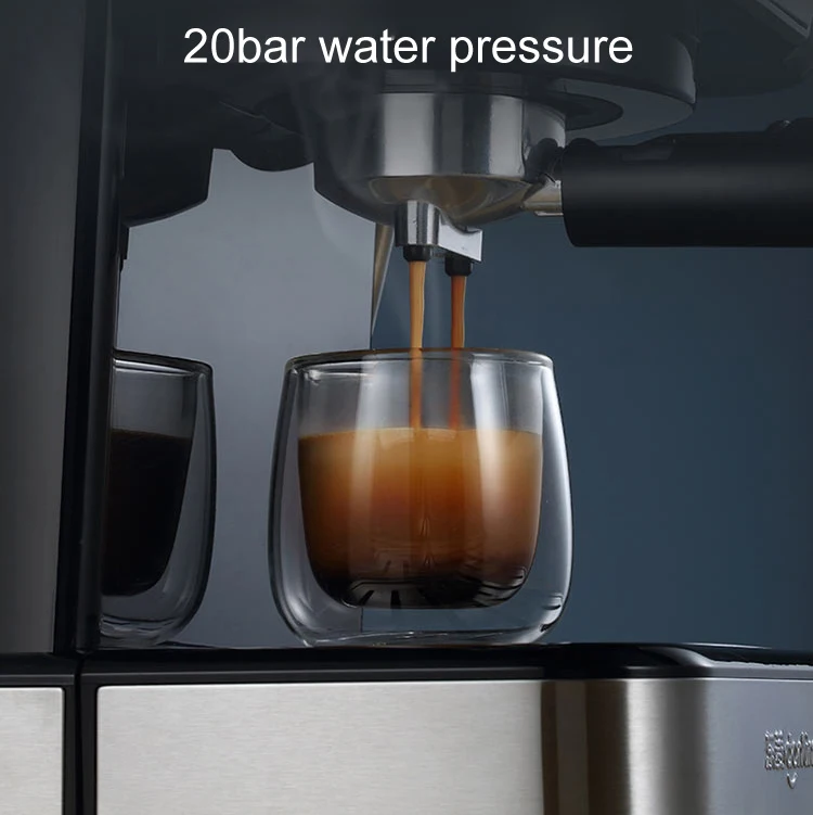 20Bar Эспрессо кофеварка, Паровая электрическая пена, большой контейнер с водой, кофейник, Эспрессо Машина