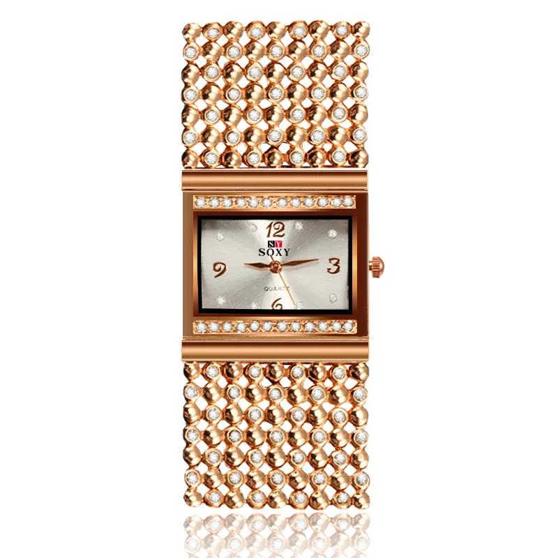 

Rose Gold Stainless Steel Band Watch Bracelet WristWatch Elegant Woman Watch 2019 Brand Luxury Fashion Wach Hot Sale Clock