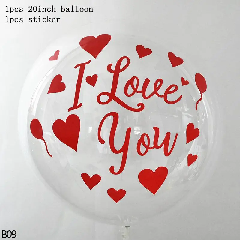 b09-1set balloon 1 шт. 18/20/24/36 дюймов Высокое качество Прозрачный Bobo надувной мяч производитель гелиевый воздух клипсы для воздушных шаров, одежда для свадьбы, дня рождения декора подарки - Цвет: b09-1set balloon