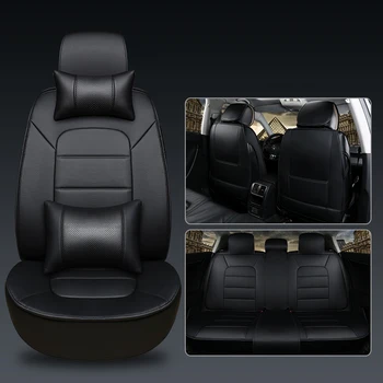 

WLMWL Universal Leather Car seat cover for Peugeot all models 206 307 407 207 2008 3008 508 208 308 406 301 car accessorie