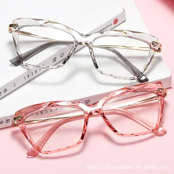 

Trending Square Women reading Glasses Frame Crystal Multi-section Brand Design Optical Computer Glasses Oculos De Sol Eyewear