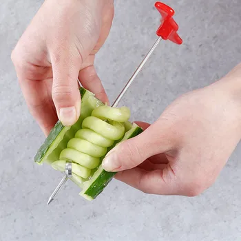 

Chopper Screw Salad Knife Vegetables Cucumber Tools Kitchen Cutter Spiralizer Carrot Potato Slicer