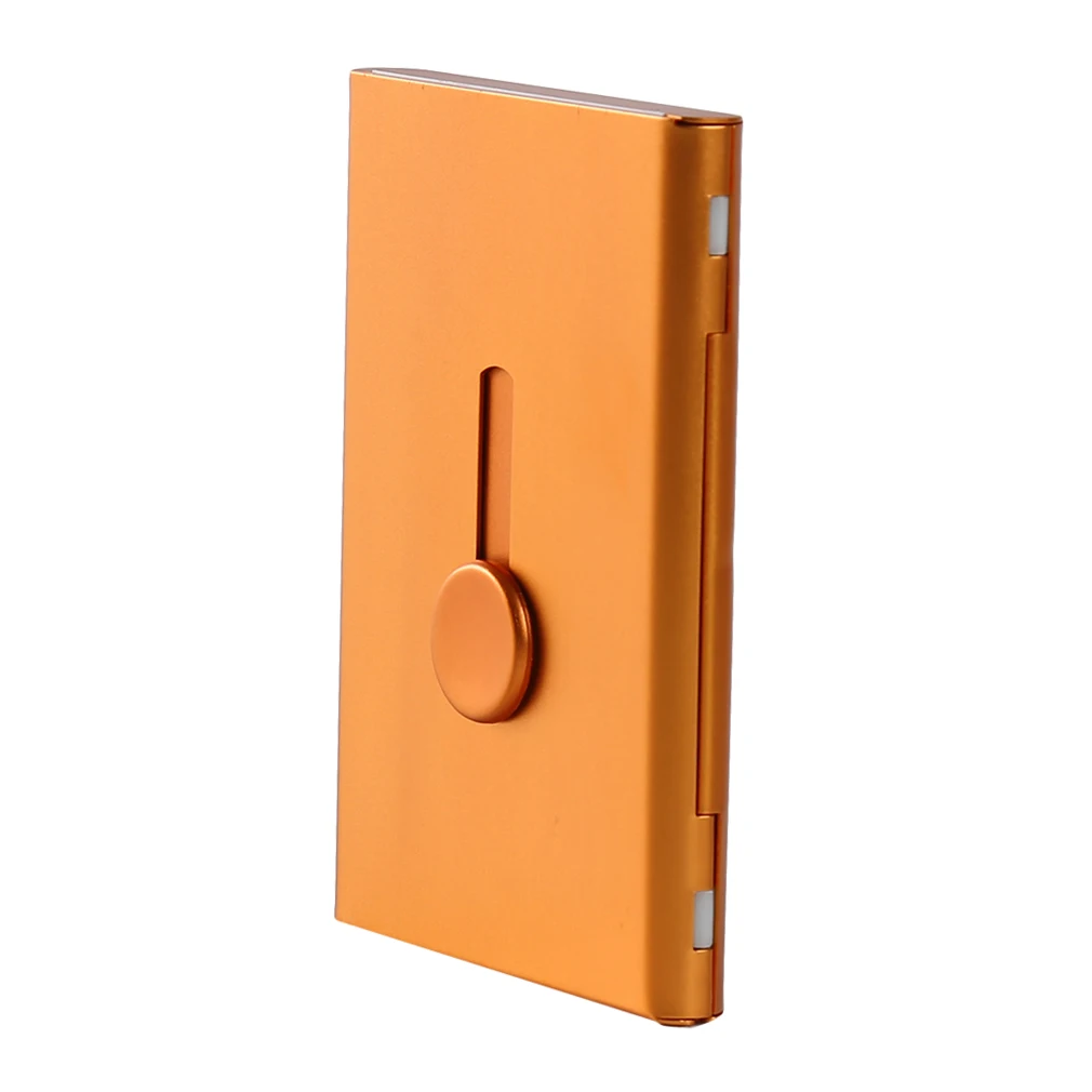Sliding Stainless Steel ID Card Holders Men Business Card Cases Women Elegant Metal Hand-push Credit Bank Card Box