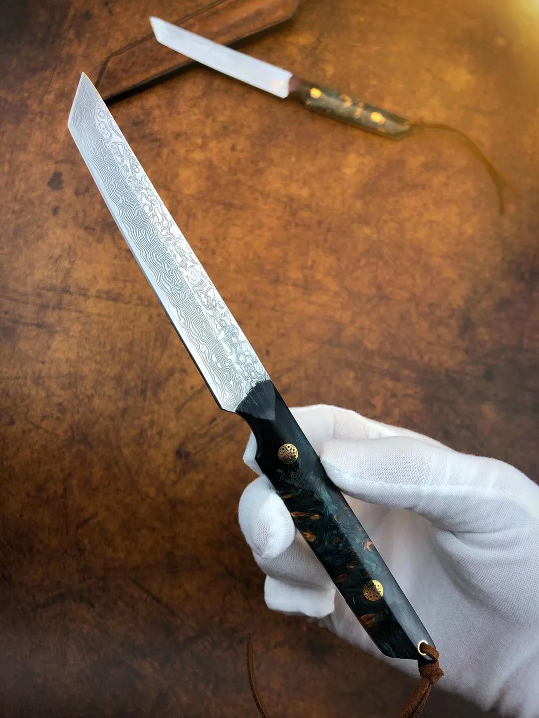 Чистый боевой меч G10 стальной сердечник прямой нож дамасский узор 60HRC высокая твердость Кемпинг спасательный прямой нож для выживания