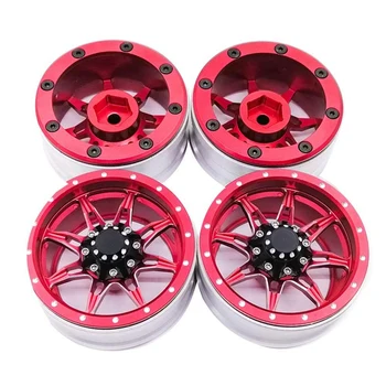 

1/10 RC Crawler Car Wheel Hub, 4 Pcs 1.9 Inch Aluminium RC Beadlock Wheel Rim Hubs for SCX10 90046 D90 SCX10 CC01 TRX4 Wraith Ax