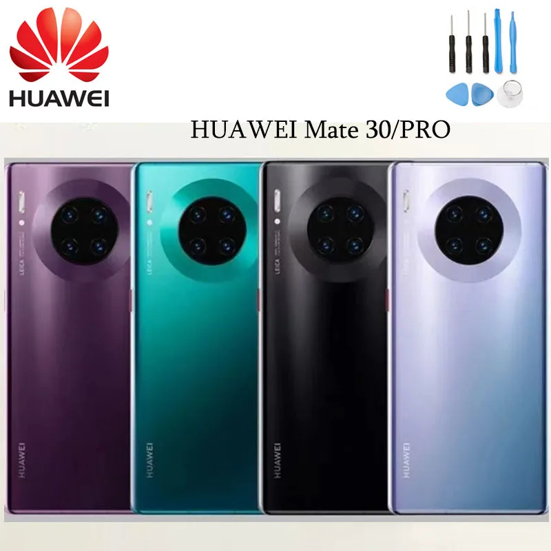 Official Huawei Mate 30/30 Pro Glass Battery Back Cover + Camera Lens Frame Rear Door Housing Case Replacement Part +Free Tools | Мобильные