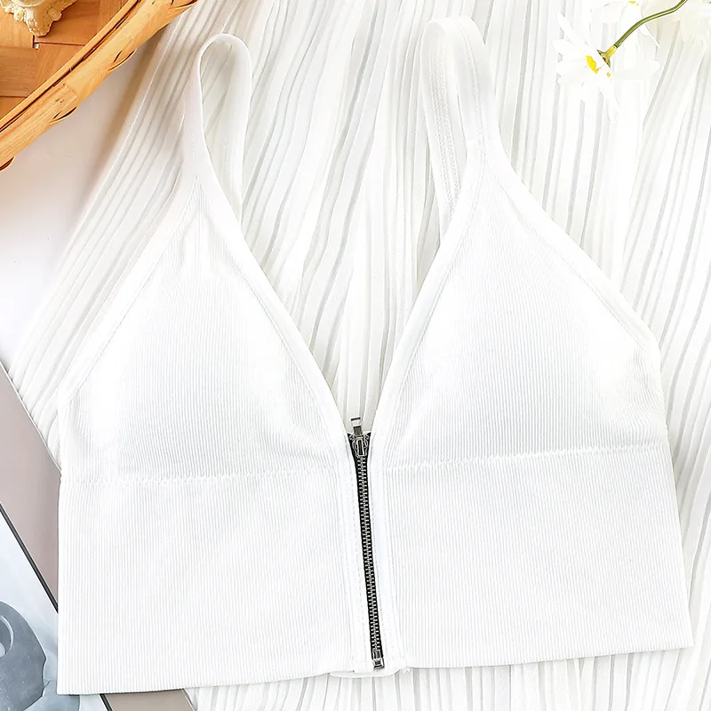Women Lingerie Bra Women Tank Tops Women Tube Tops Women's Cotton Underwear Tube Top Bra Sexy Solid Color Top Women's Sports Bra Fashion Push Up Lingerie Female V-Neck Tank Up