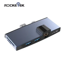 Rocketek usb 3,0 кард-ридер концентратор 4K HDMI 100 Мбит/с Ethernet адаптер для SD/TF micro SD microsoft Surface Pro 4/5/6